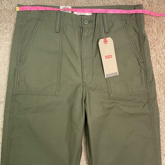 NEW LEVI'S Ribcage Straight Ankle Utility Pants in Khaki-Green Size 32 X 29 NWT - Picture 12 of 16